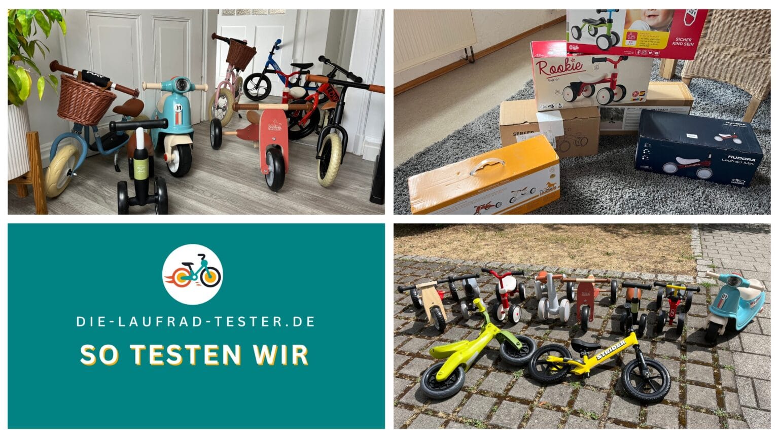Unser Testschema Unser Testschema Fotocollage Header die-laufrad-tester.de